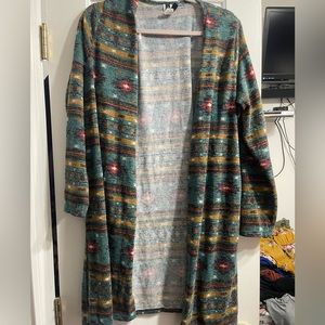 Aztec print cardigan